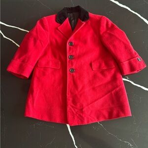 Vintage Classic Red Kids Coat